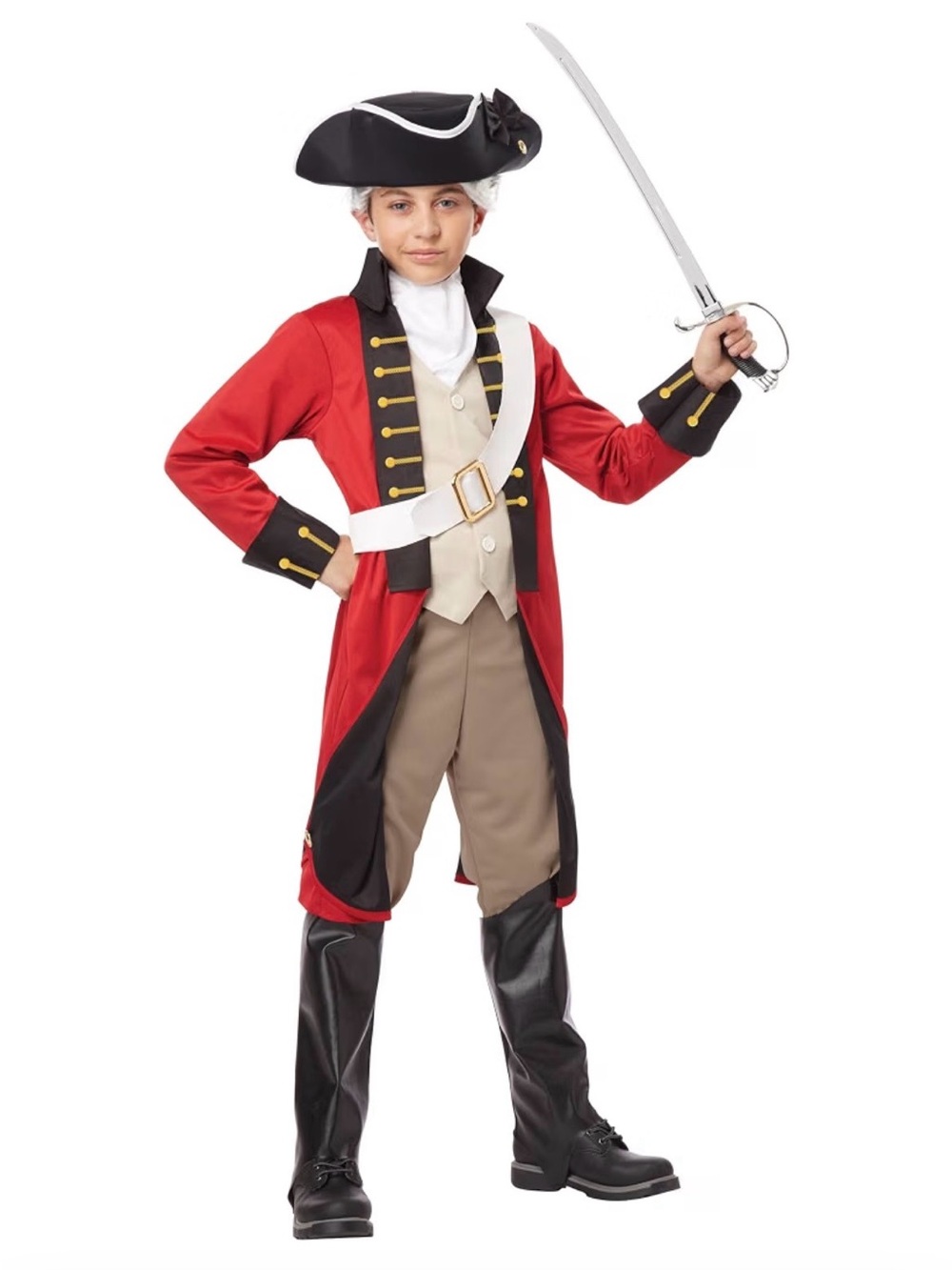 California Costumes Red and Black Revolutionary Soldier Kids Costume XL (10-14)
